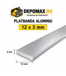 Platbanda aluminiu 12 x 3 mm, 6 metri (EN-AW 6060)